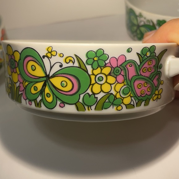 3 MCM Serving Bowls with Colorful; Buttefly,Floral. Lady bug. Sunflower Designs! - Picture 16 of 16